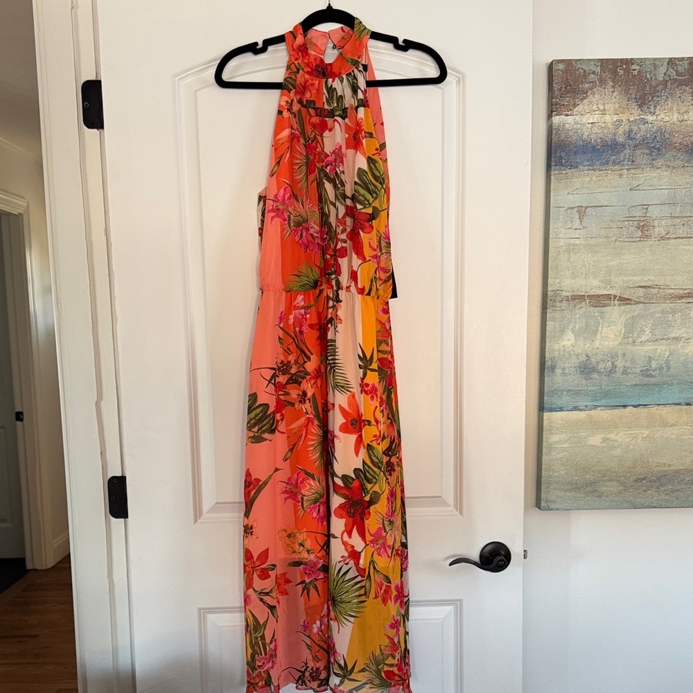 Maggy London Orange Floral Dress
